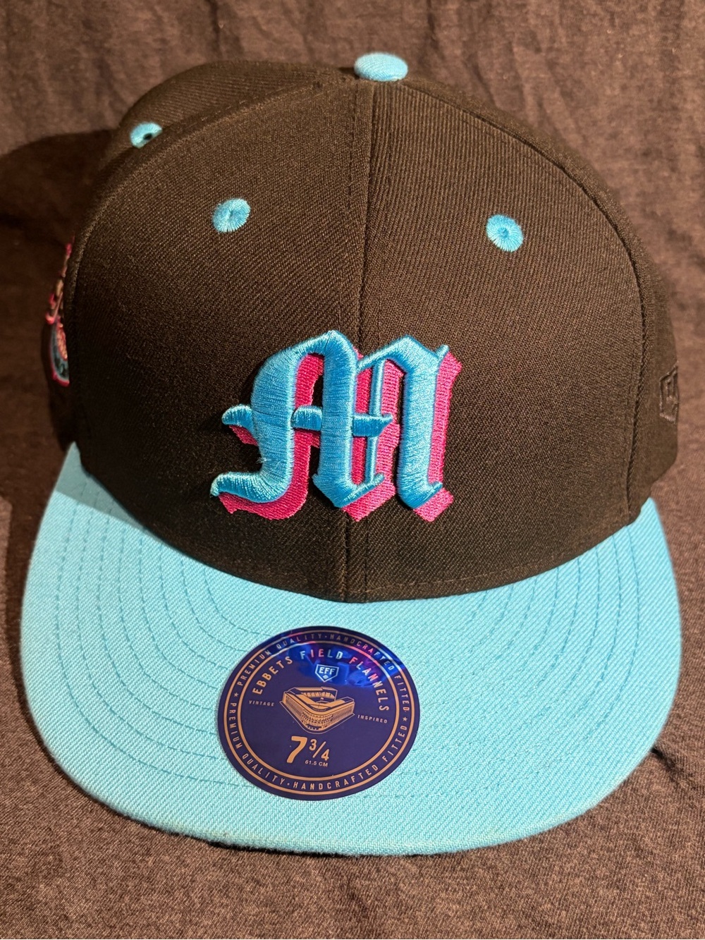 Miami Giants NLB Ebbets Field Fitted Hat Cap Baseball Sz 7 3/4